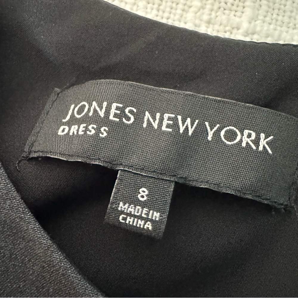 Jones New York NWT Black Gray Sleeveless Career Business Dress A-Line Sz 8 - Picture 8 of 10
